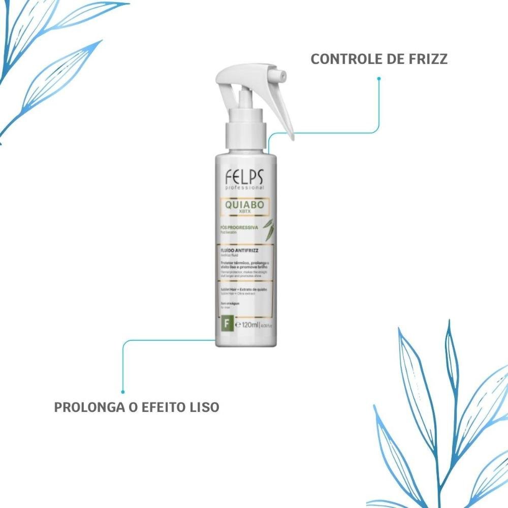 Felps Professional Quiabo XBTX Fluido Antifrizz 120ml 120ml 4