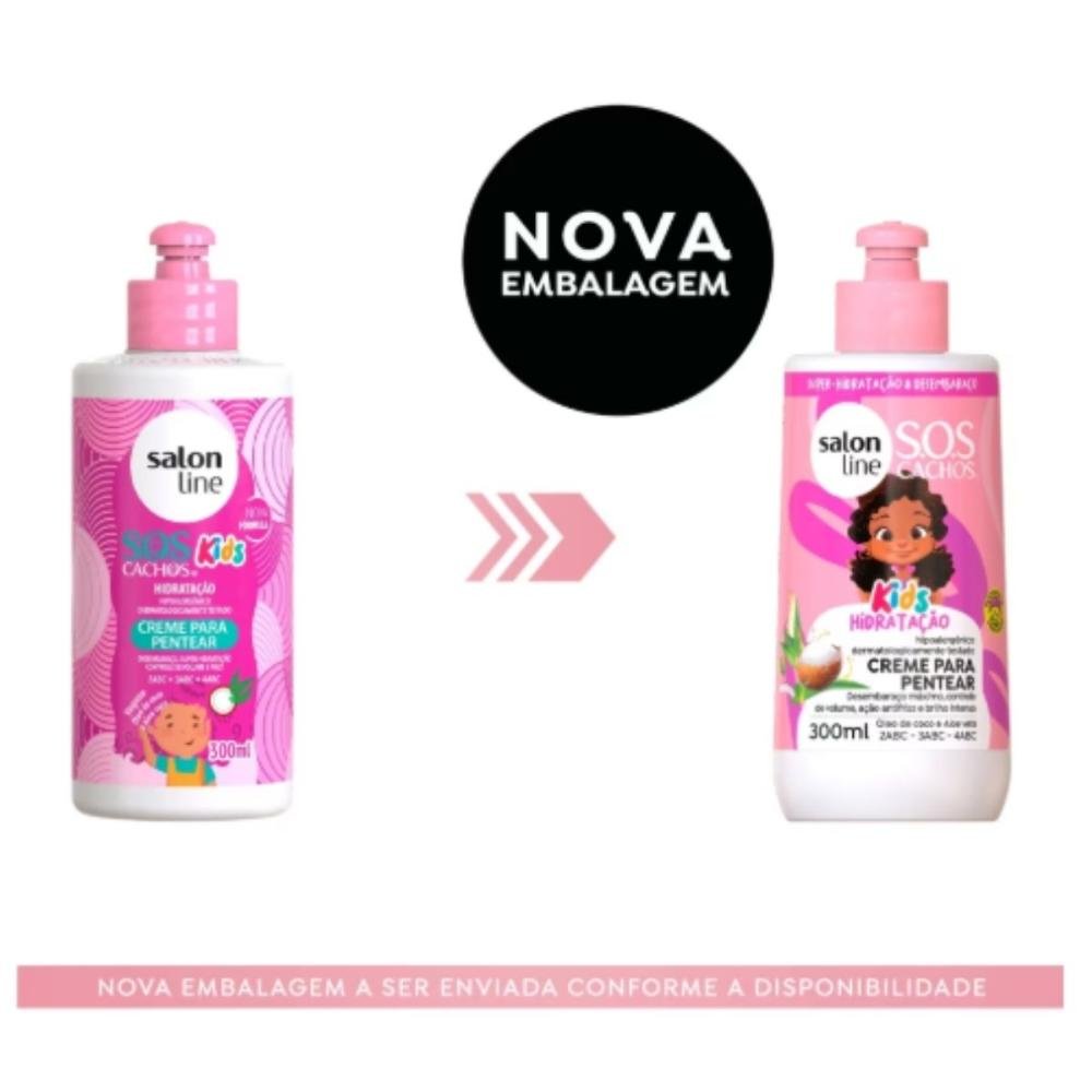 Salon Line S.O.S Cachos Kids Hidratação Creme 300ml 300ml 2