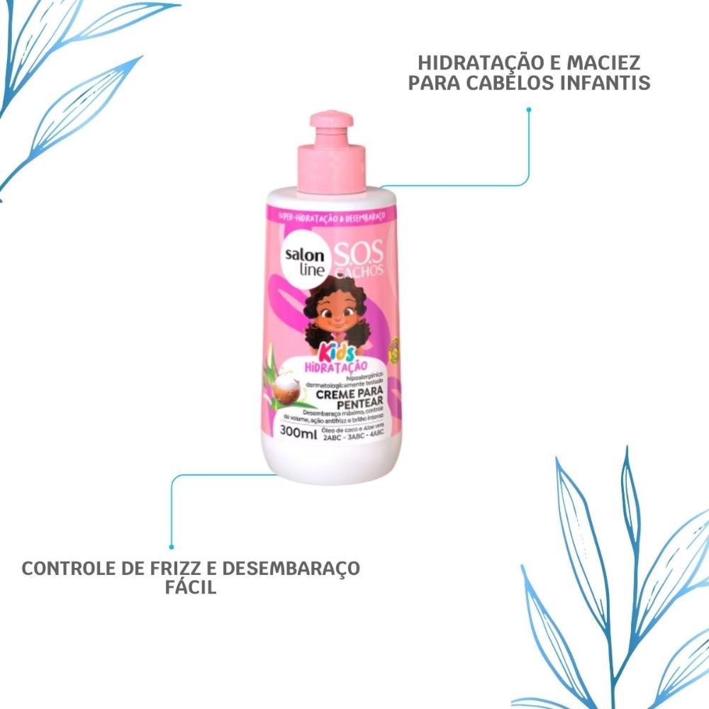 Salon Line S.O.S Cachos Kids Hidratação Creme 300ml 300ml 4