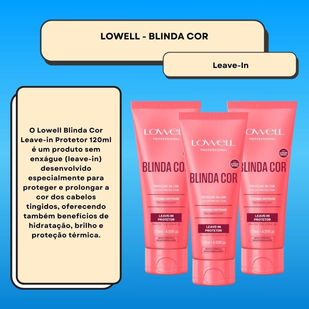 Lowell Blinda Cor Kit 3 Leave-in Protetor 120ml ÚNICO 2