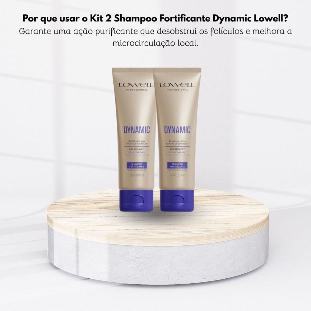 Kit Lowell Dynamic 2 Shampoo Fortificante 240 ml ÚNICO 10