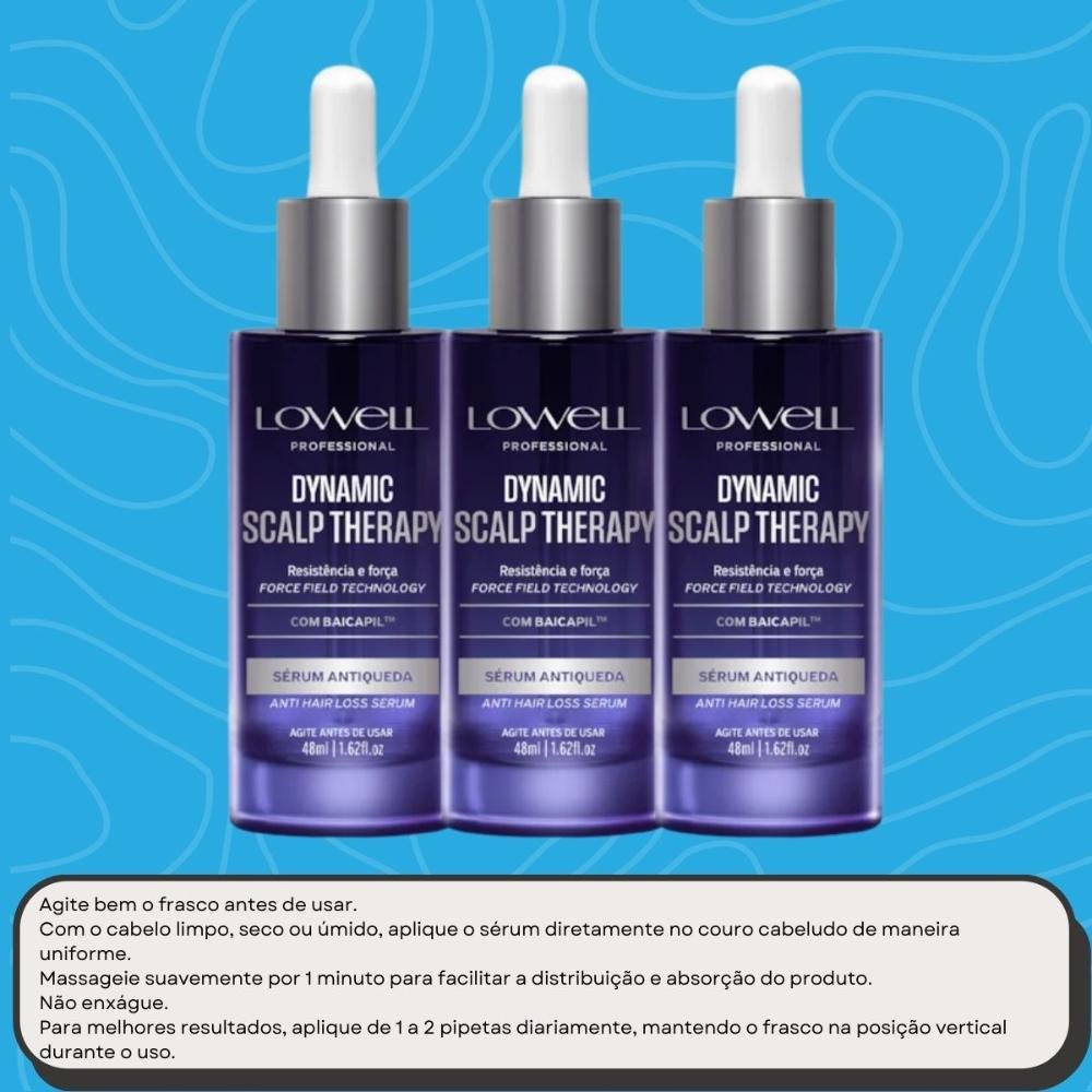 Lowell Dynamic Kit 3 Sérum Antiqueda 48ml ÚNICO 5