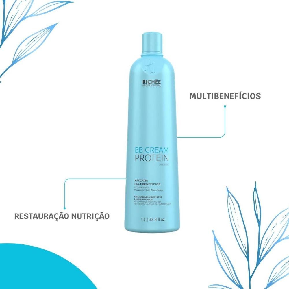 Richée BB Cream Protein Multibenefícios Máscara 1L 1L 2
