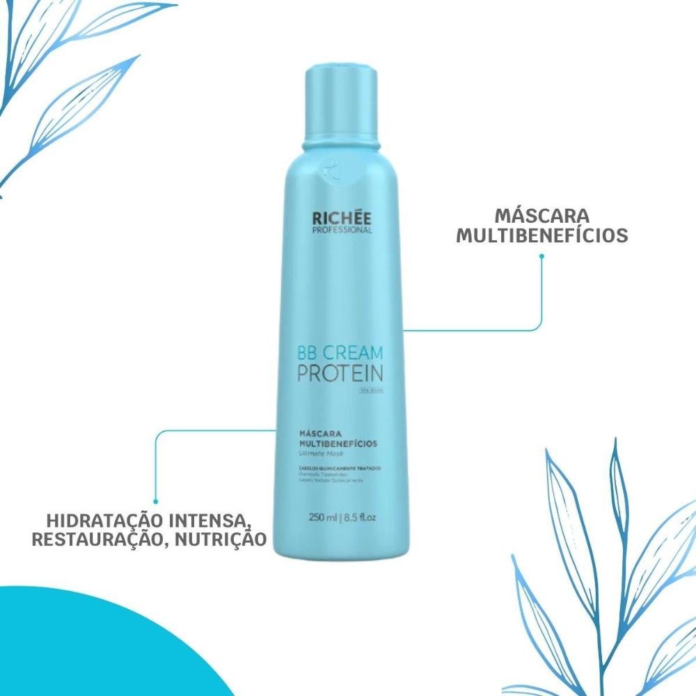 Richée BB Cream Protein Multibenefícios Máscara 250ml 250ml 2