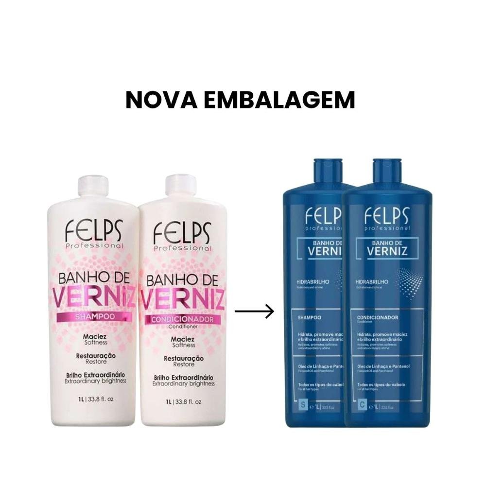 Felps Professional Banho de Verniz Condicionador 1L 1L 5