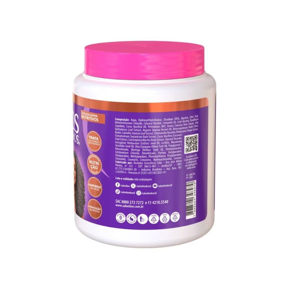 Salon Line S.O.S Cachos Super Óleos Creme de Pentear para Cabelo Cacheado e Máscara 1 Kg 1kg 4
