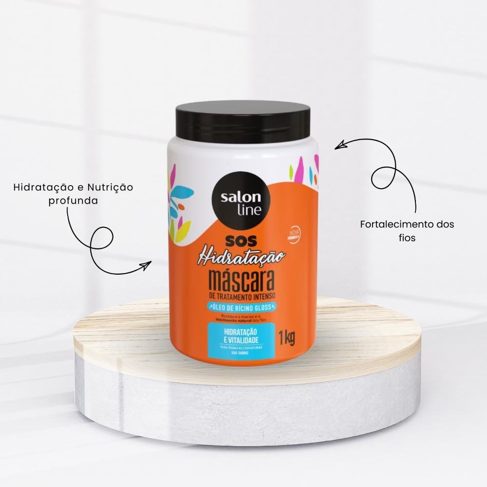 Salon Line S.O.S Hidratação Óleo de Rícino Máscara 1kg 1kg 2