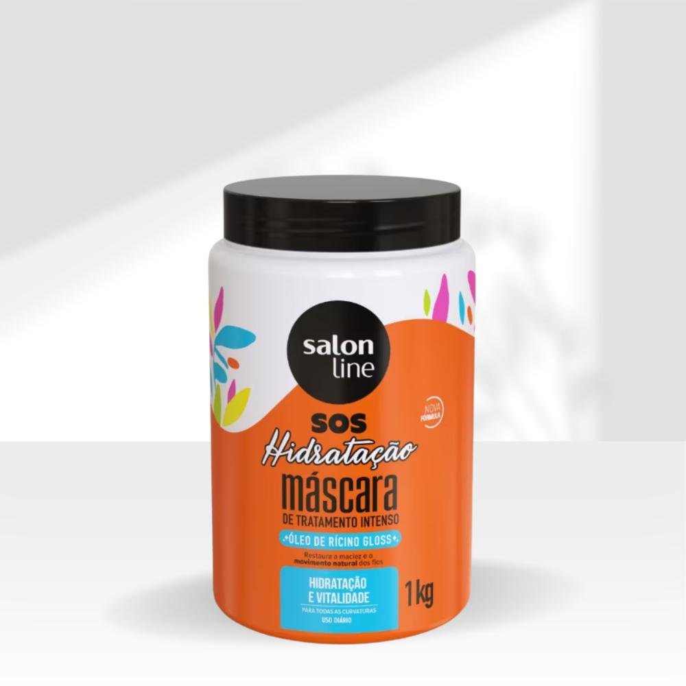 Salon Line S.O.S Hidratação Óleo de Rícino Máscara 1kg 1kg 3
