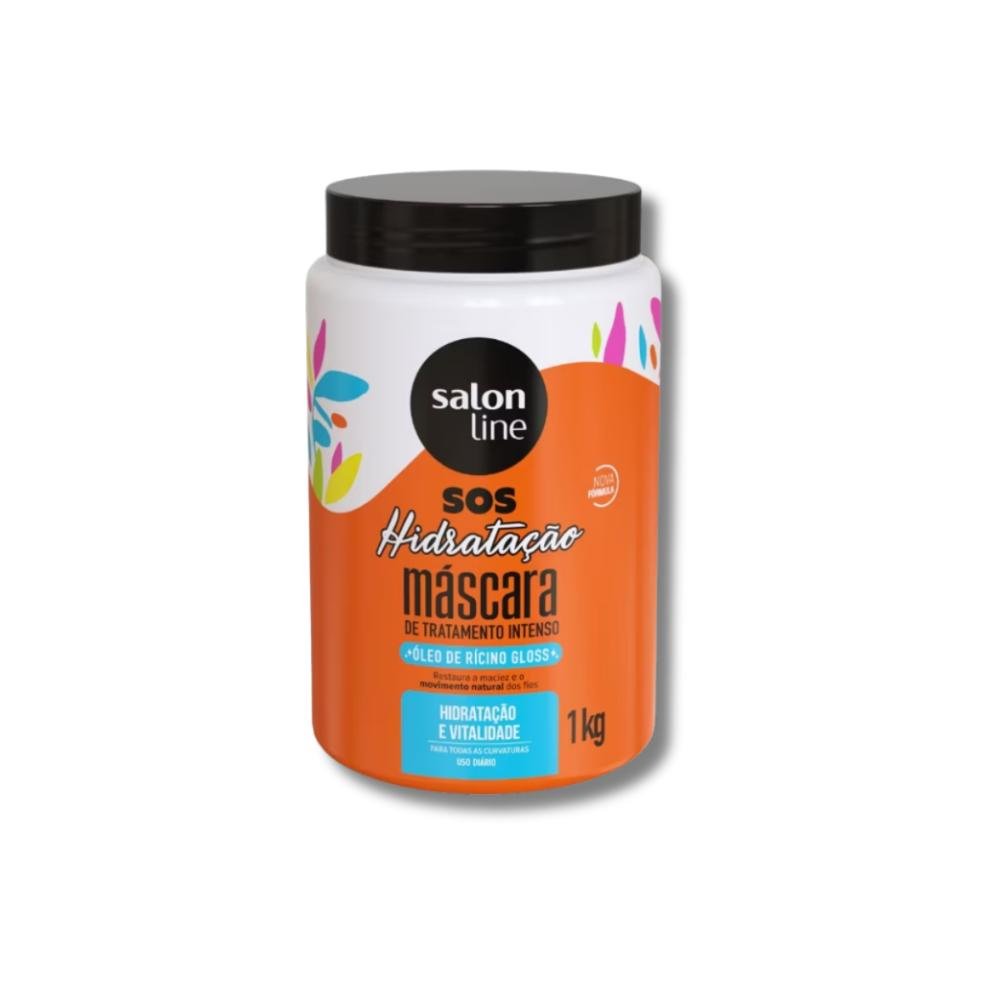 Salon Line S.O.S Hidratação Óleo de Rícino Máscara 1kg 1kg 4
