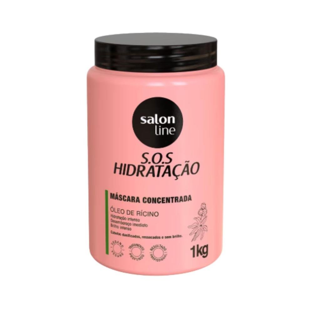 Salon Line S.O.S Hidratação Óleo de Rícino Máscara 1kg 1kg 6
