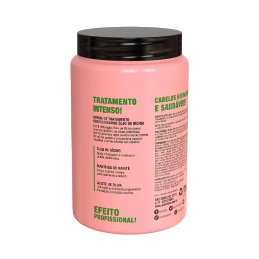 Salon Line S.O.S Hidratação Óleo de Rícino Máscara 1kg 1kg 7