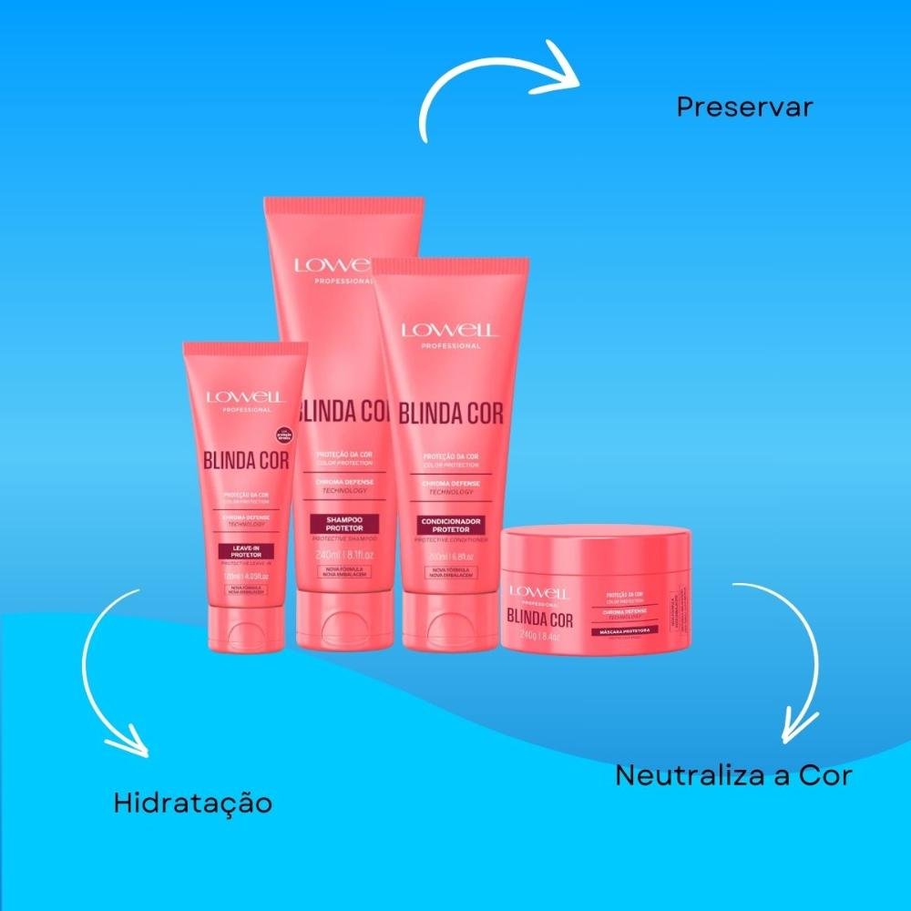 Kit Lowell Blinda Cor Protetor (4 Produtos) ÚNICO 4