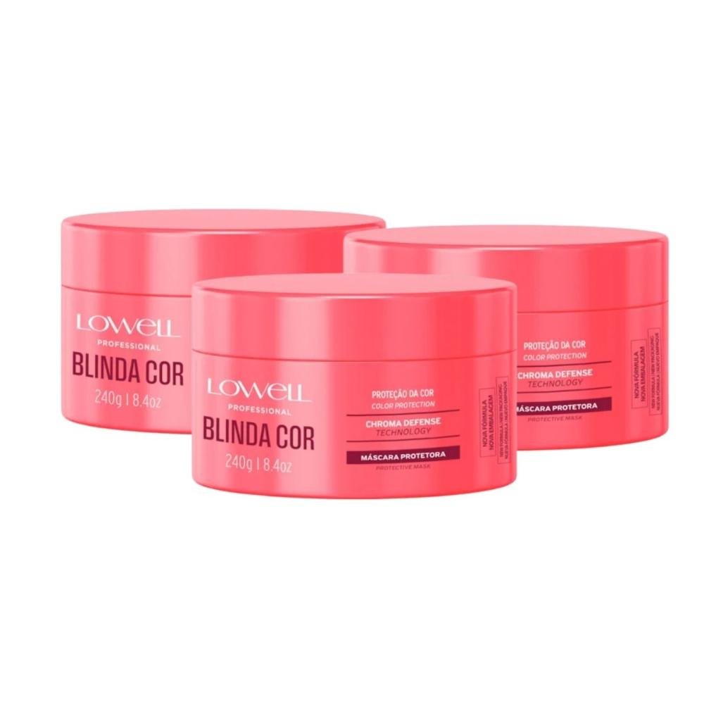 Kit Lowell Blinda Cor 3 Máscara Protetora 240 g