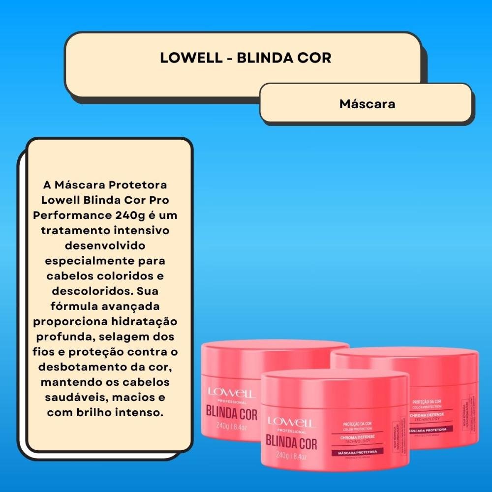 Kit Lowell Blinda Cor 3 Máscara Protetora 240 g ÚNICO 2