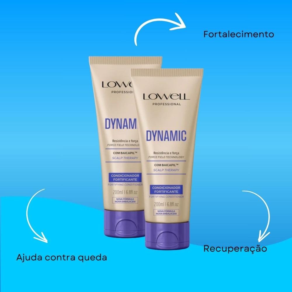 Lowell Dynamic Kit 2 Condicionadores Fortificante 200ml ÚNICO 4