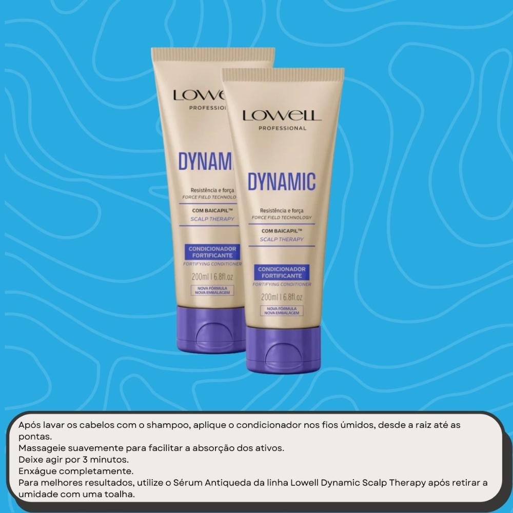 Lowell Dynamic Kit 2 Condicionadores Fortificante 200ml ÚNICO 5