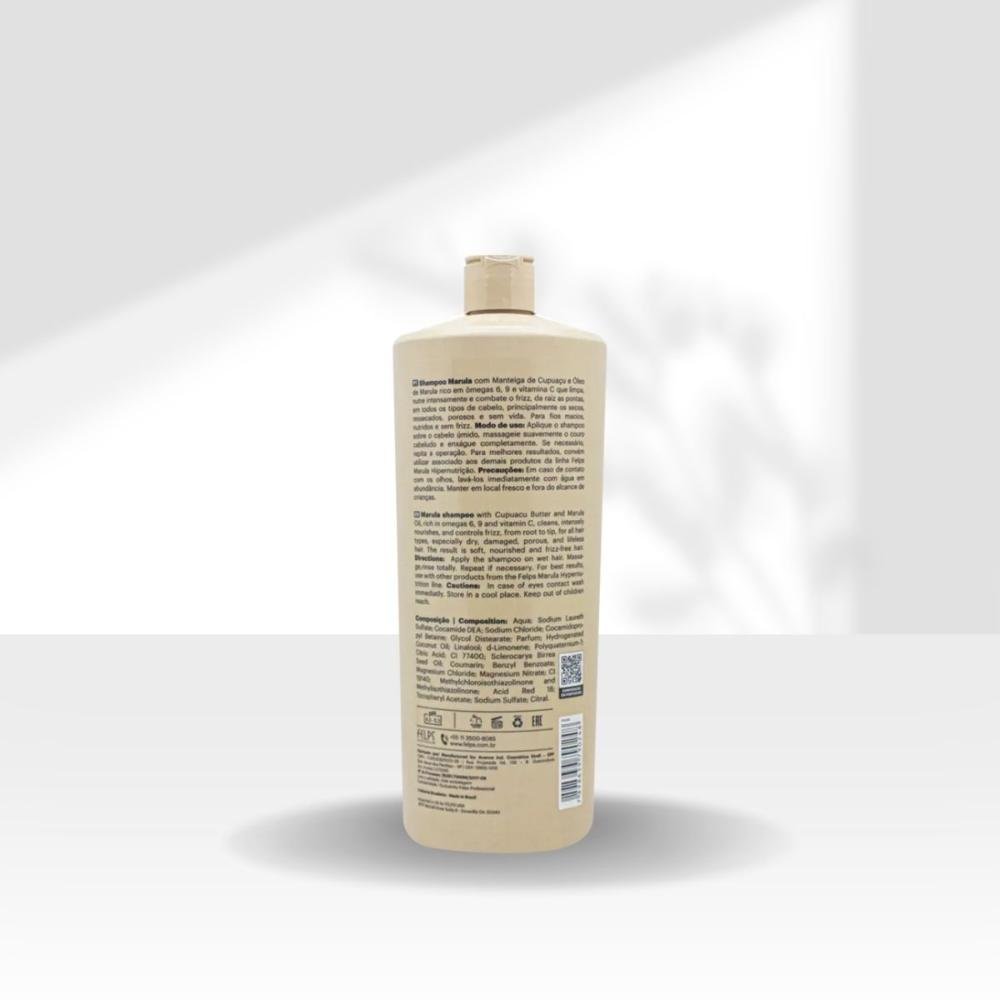 Shampoo Felps Marula Hipernutrição Shampoo Hidratante 1 Litro 1L 4
