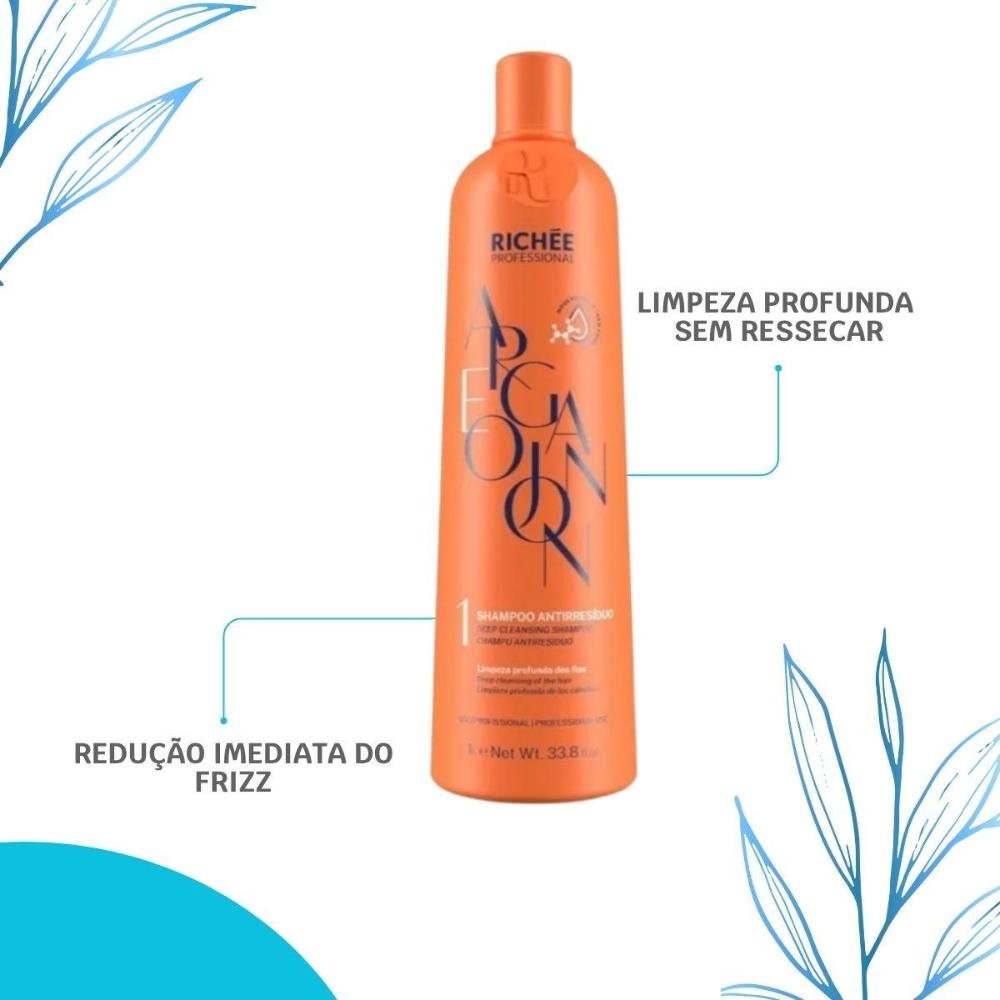 Richée Professional Argan e Ojon Antirresíduo Shampoo 1L 1L 2