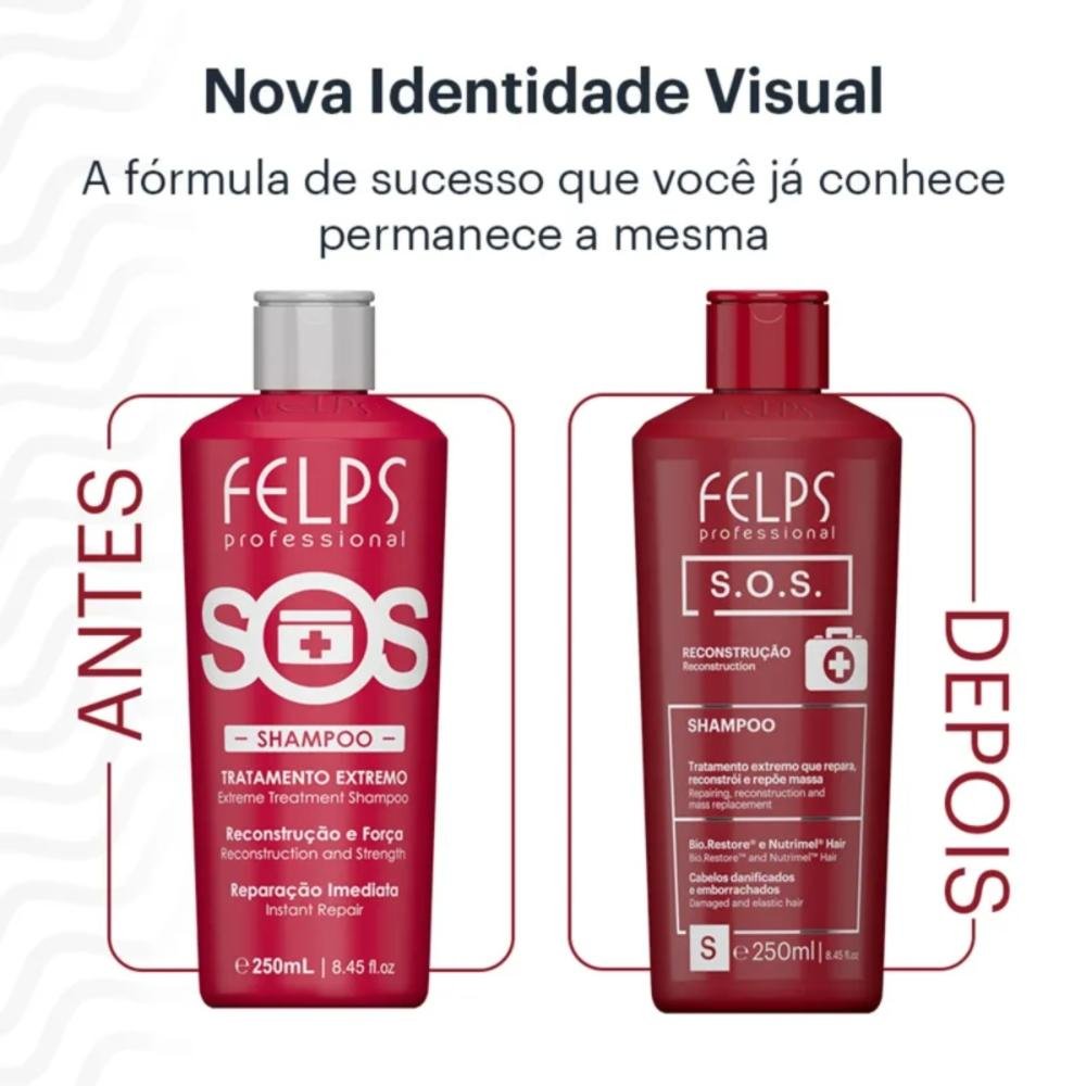 Felps Professional S.O.S Recosntrução Shampoo 250ml 250ml 5