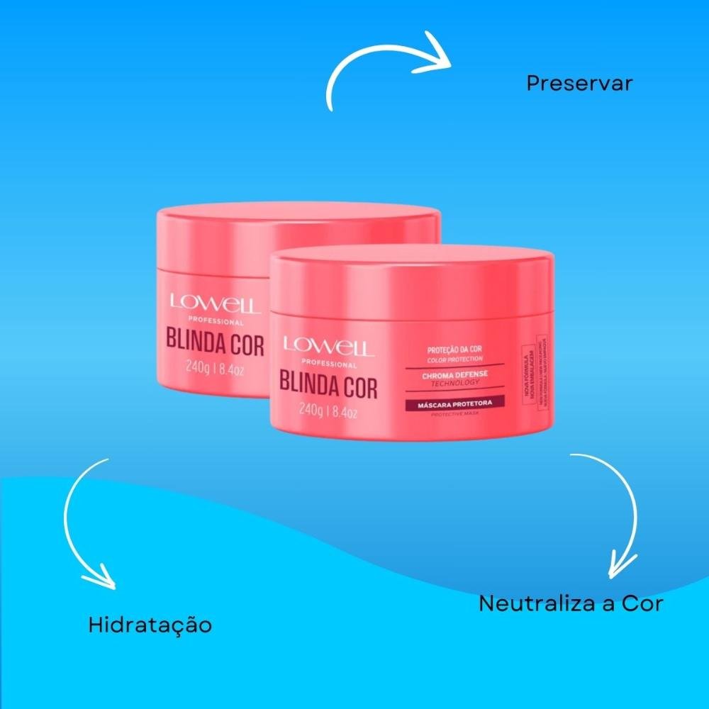 Lowell Blinda Cor Kit 2 Máscara Protetora 240g ÚNICO 4