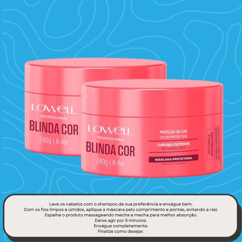 Lowell Blinda Cor Kit 2 Máscara Protetora 240g ÚNICO 5
