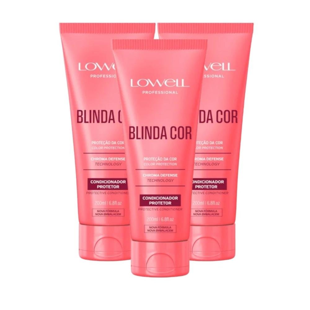 Lowell Blinda Cor Kit 3 Condicionador Protetor 200ml