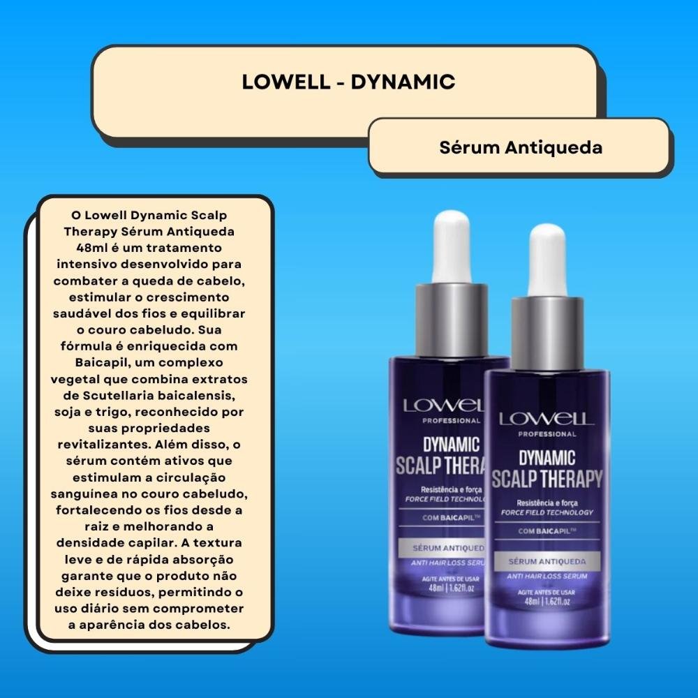 Lowell Dynamic Kit 2 Sérum Antiqueda 48ml ÚNICO 2