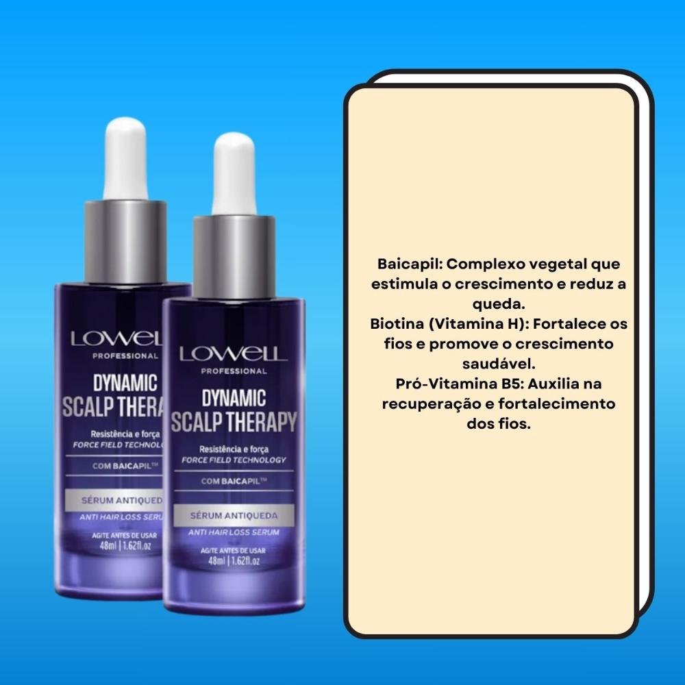 Lowell Dynamic Kit 2 Sérum Antiqueda 48ml ÚNICO 3
