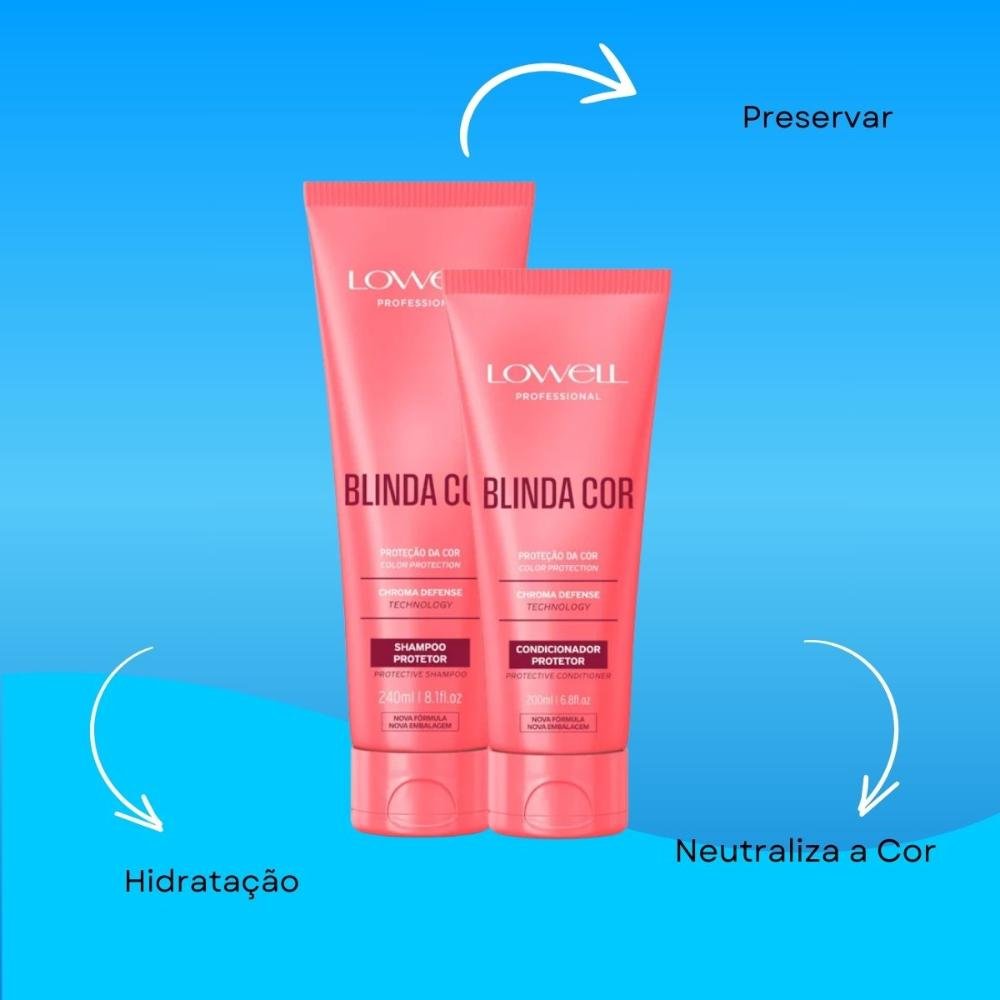 Lowell Blinda Cor Kit Shampoo e Condicionador Protetor ÚNICO 4