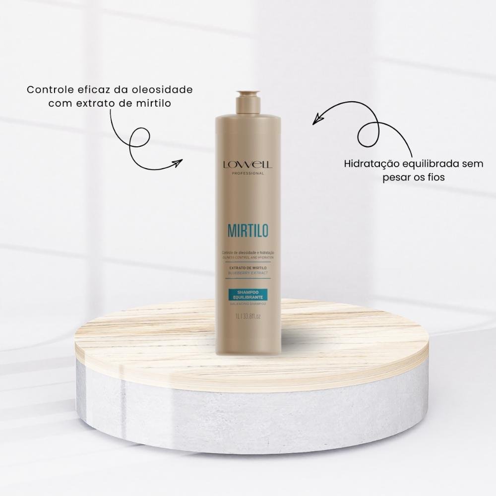 Shampoo Lowell Mirtilo Equilibrante 1 Litro 1L 2