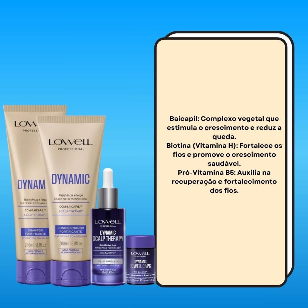 Lowell Dynamic Kit Fortificante (4 Produtos) ÚNICO 3