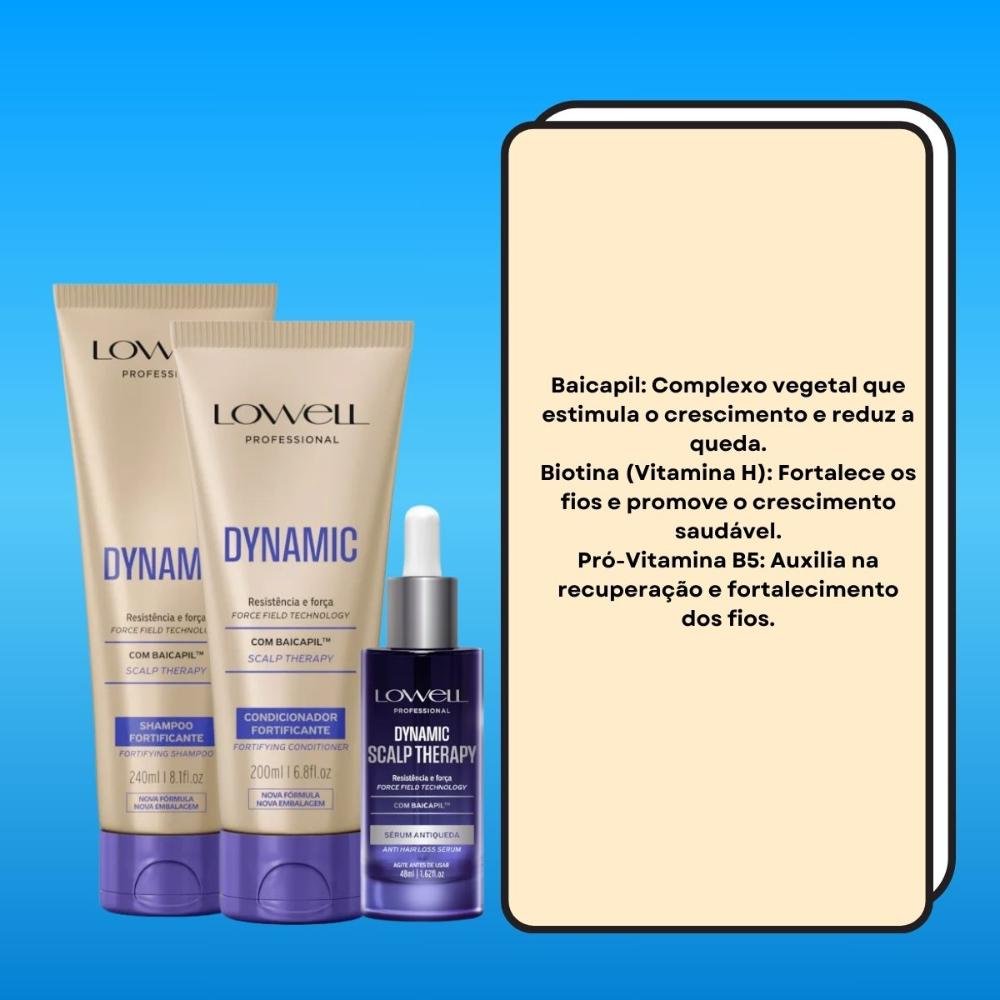 Lowell Dynamic Kit Fortificante (3 Produtos) ÚNICO 3