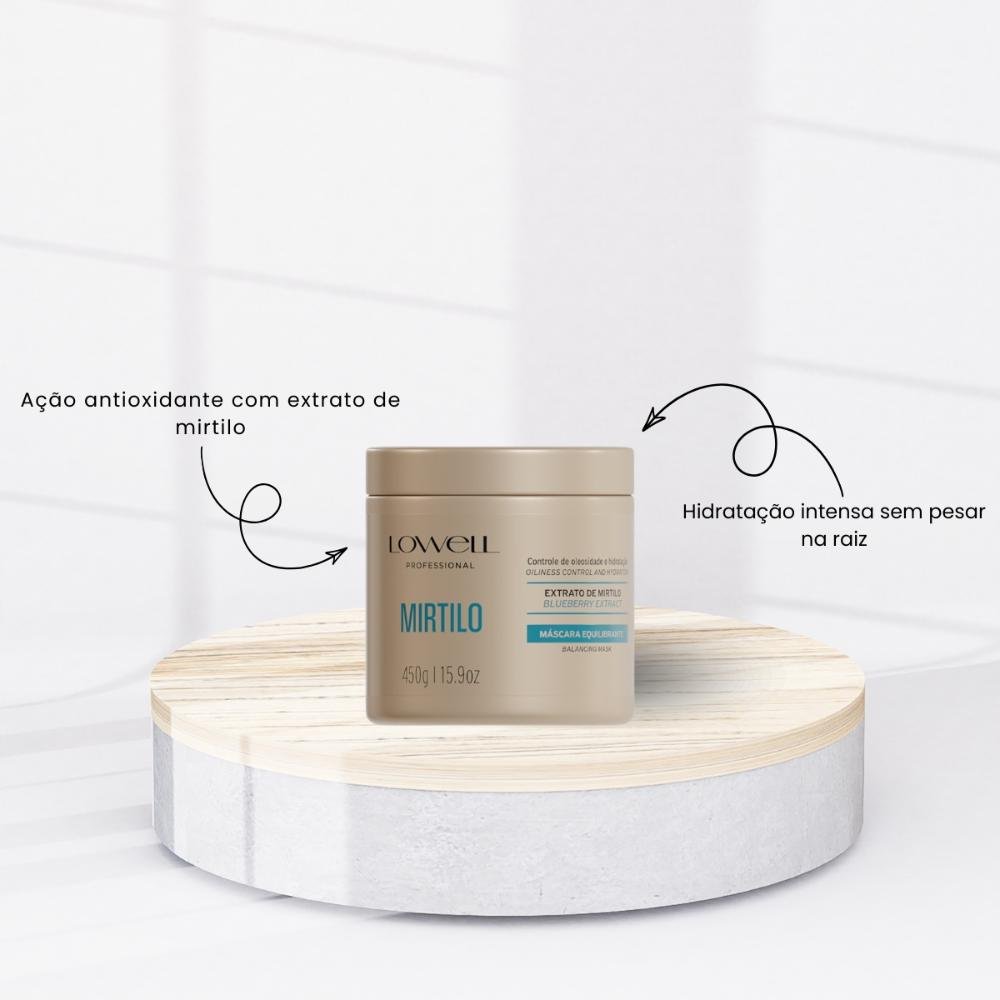 Lowell Professional Mirtilo Equilibrante Máscara 450g 450g 2