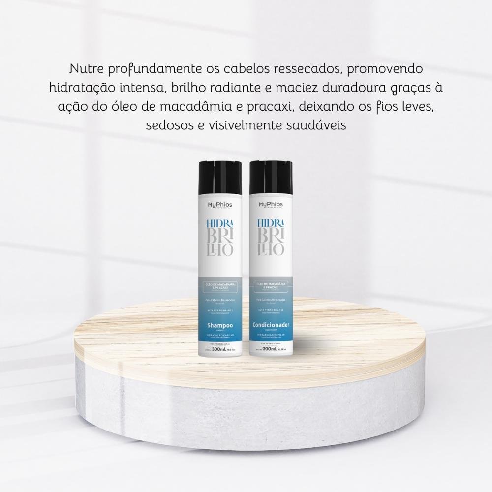 MyPhios Hidra Brilho Kit Shampoo e Condicionador 300ml ÚNICO 9
