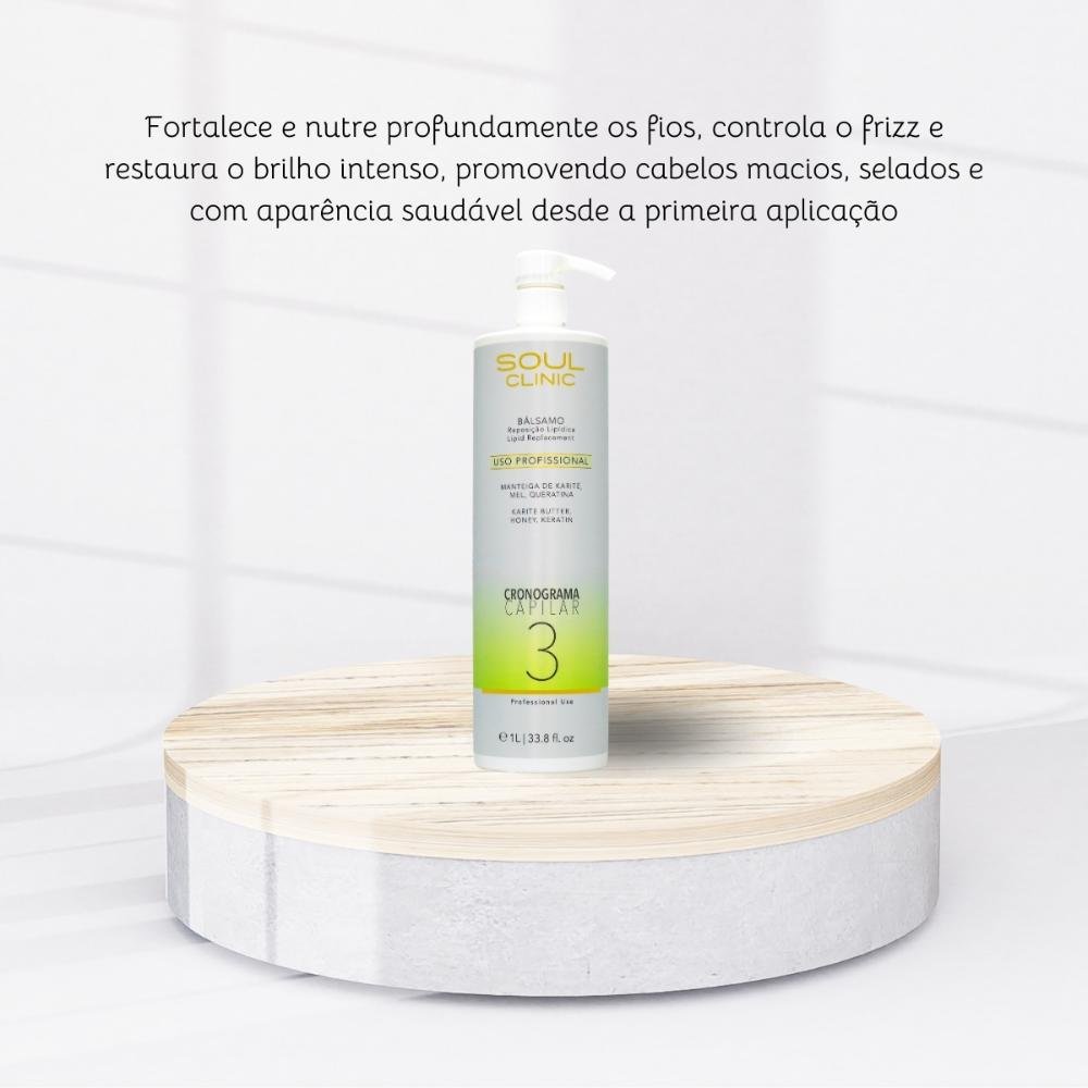 Cronograma Capilar Soul Clinic Bálsamo Uso 3 1 Litro 1L 5