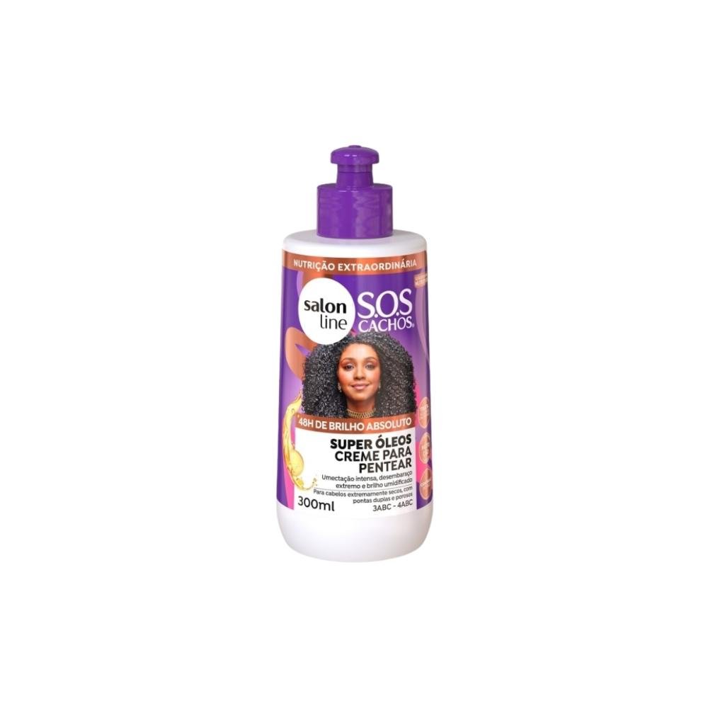 Kit Salon Line S.O.S Cachos Super Oleos 3 Creme para Cabelo Cacheado 300 ml ÚNICO 5