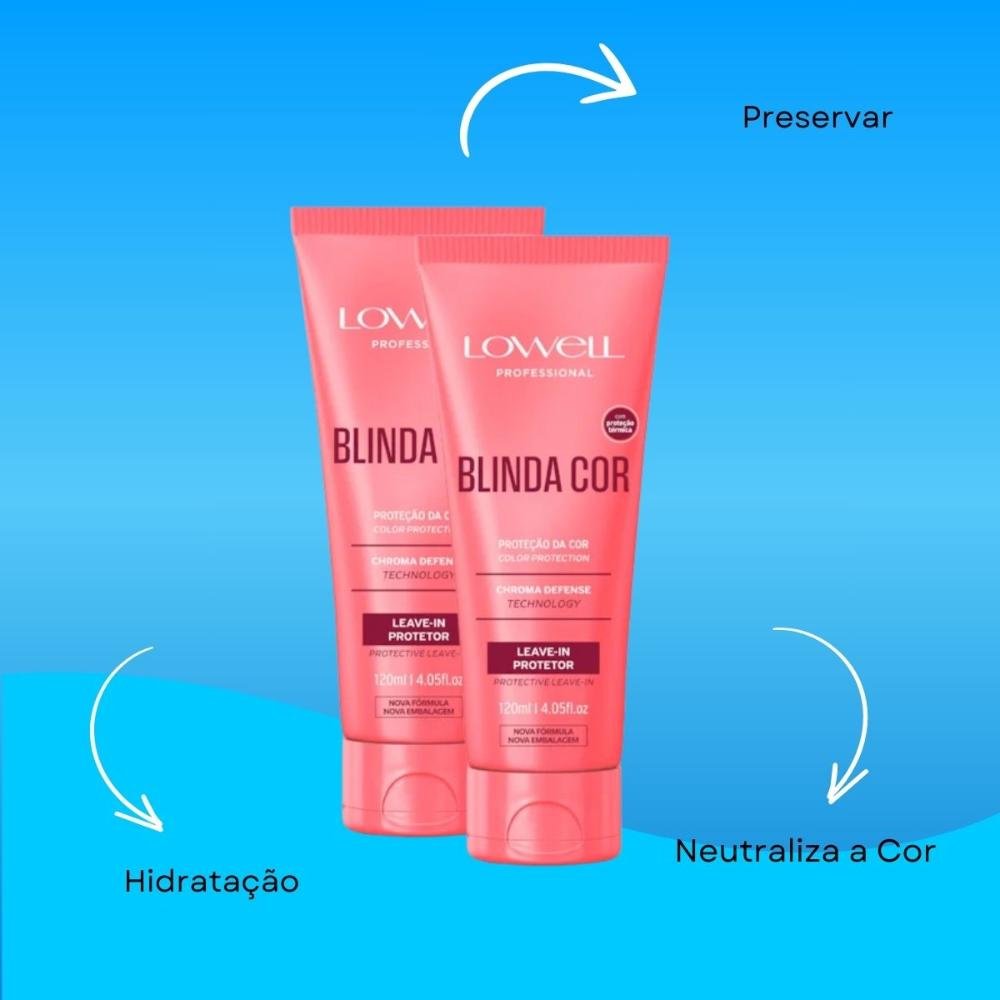Lowell Blinda Cor Kit 2 Leave-in Protetor 120ml ÚNICO 4