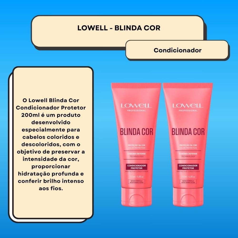 Lowell Blinda Cor Kit 2 Condicionador Protetor 200ml ÚNICO 2