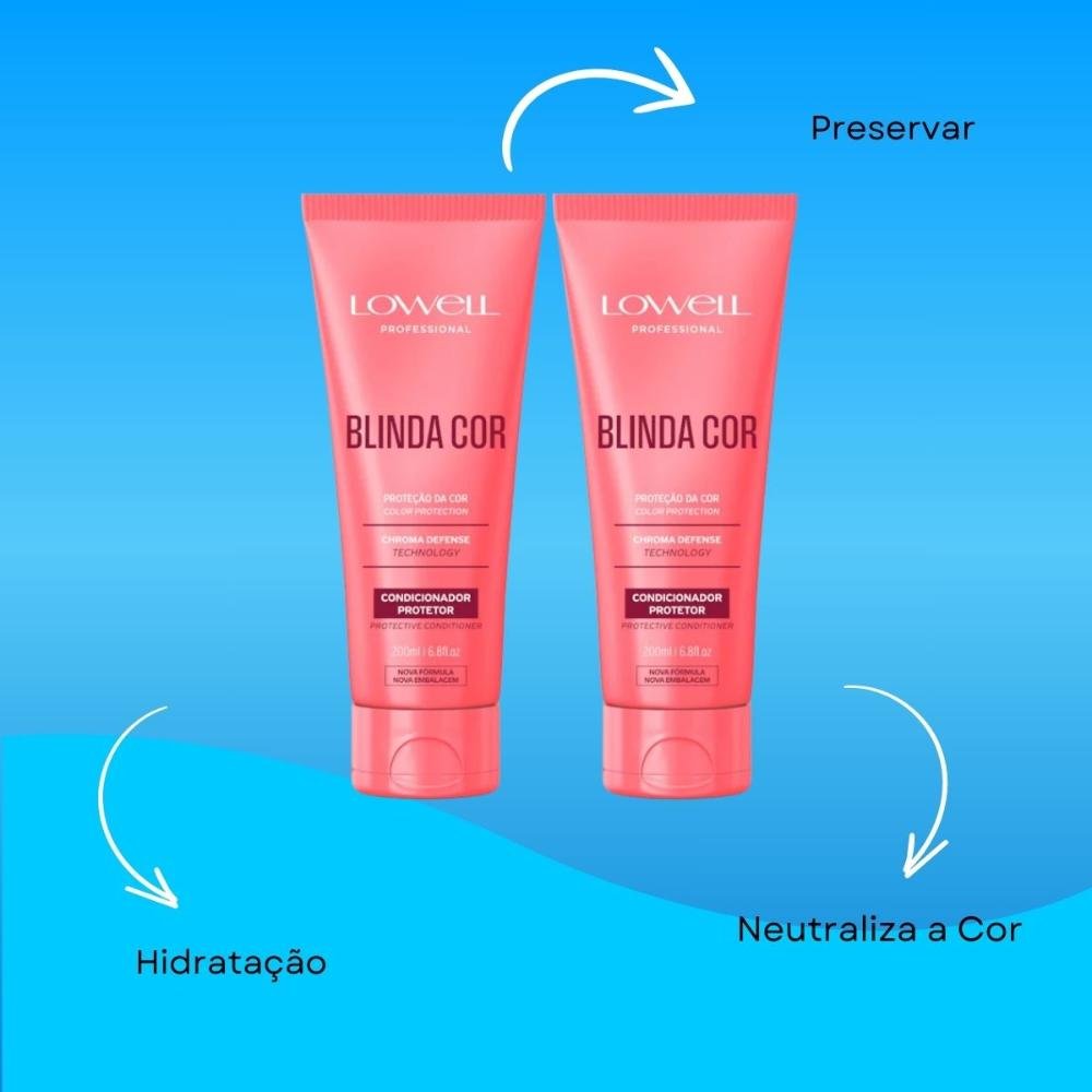 Lowell Blinda Cor Kit 2 Condicionador Protetor 200ml ÚNICO 4