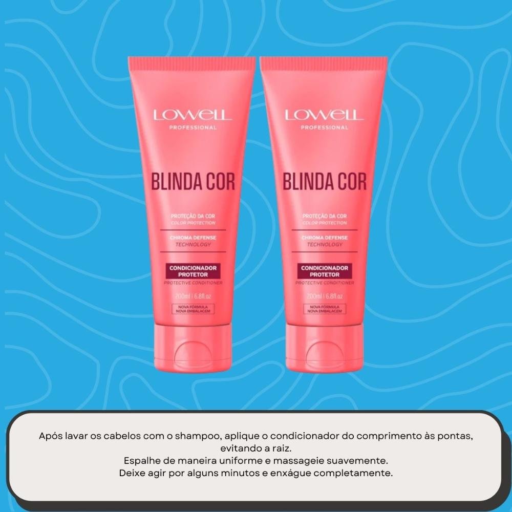 Lowell Blinda Cor Kit 2 Condicionador Protetor 200ml ÚNICO 5