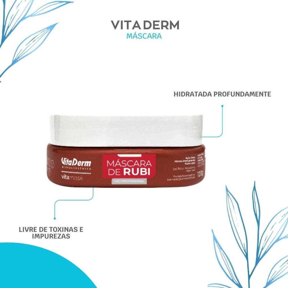 Vita Derm Hipoalergênica VitaMask Rubi Máscara 120g 120g 2