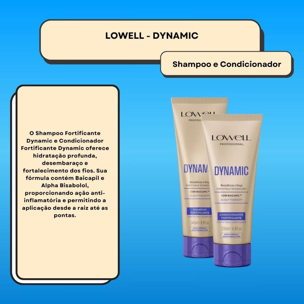 Lowell Dynamic Kit Shampoo e Condicionador Fortificante ÚNICO 2