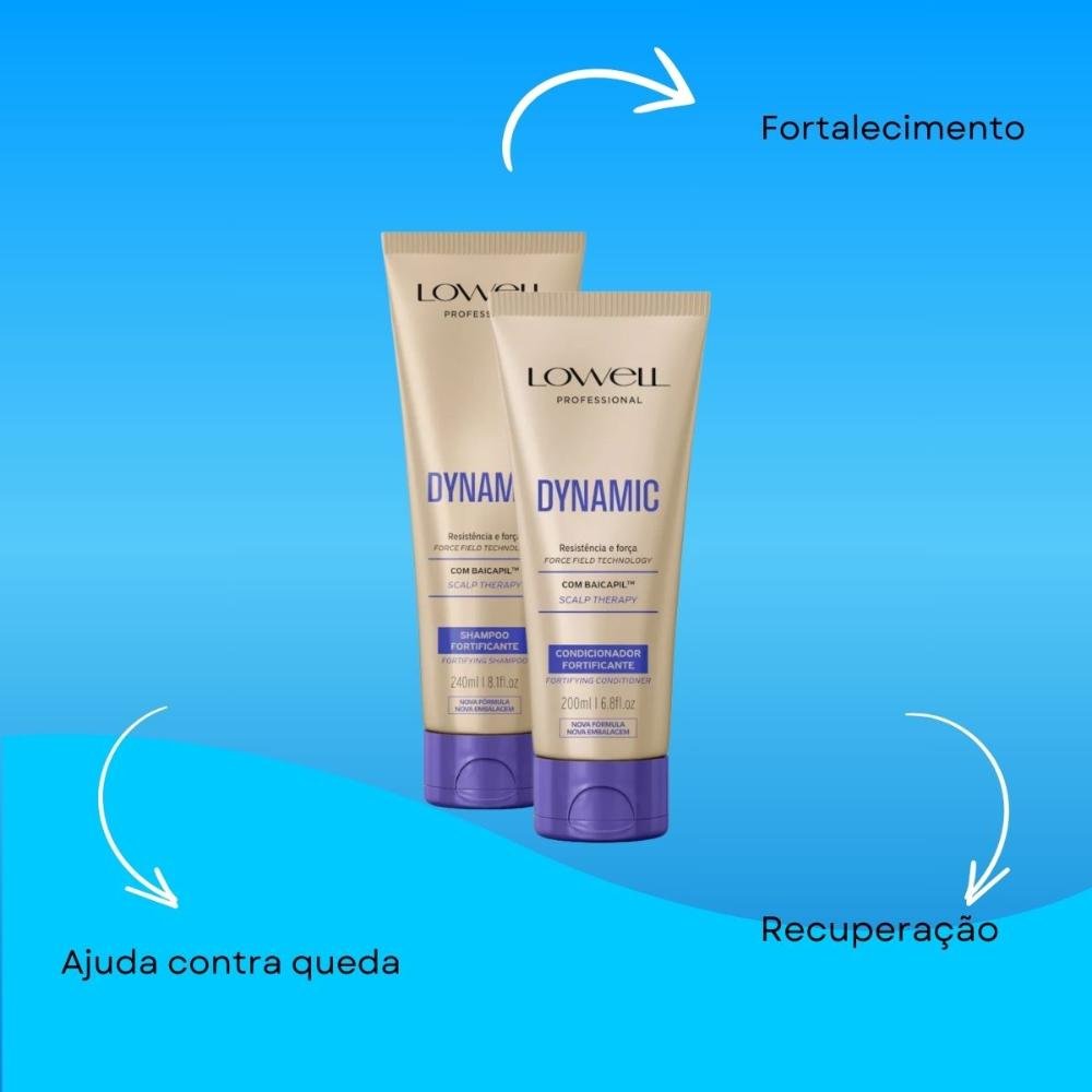 Lowell Dynamic Kit Shampoo e Condicionador Fortificante ÚNICO 4