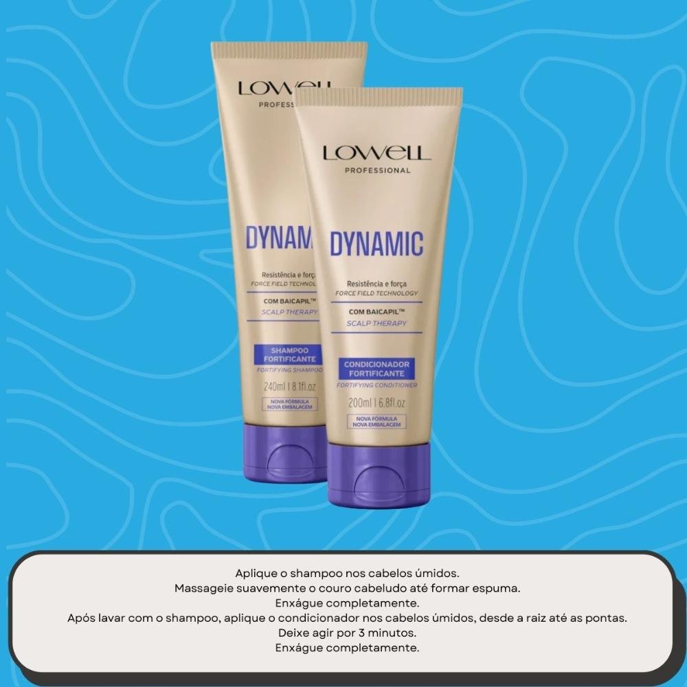 Lowell Dynamic Kit Shampoo e Condicionador Fortificante ÚNICO 5