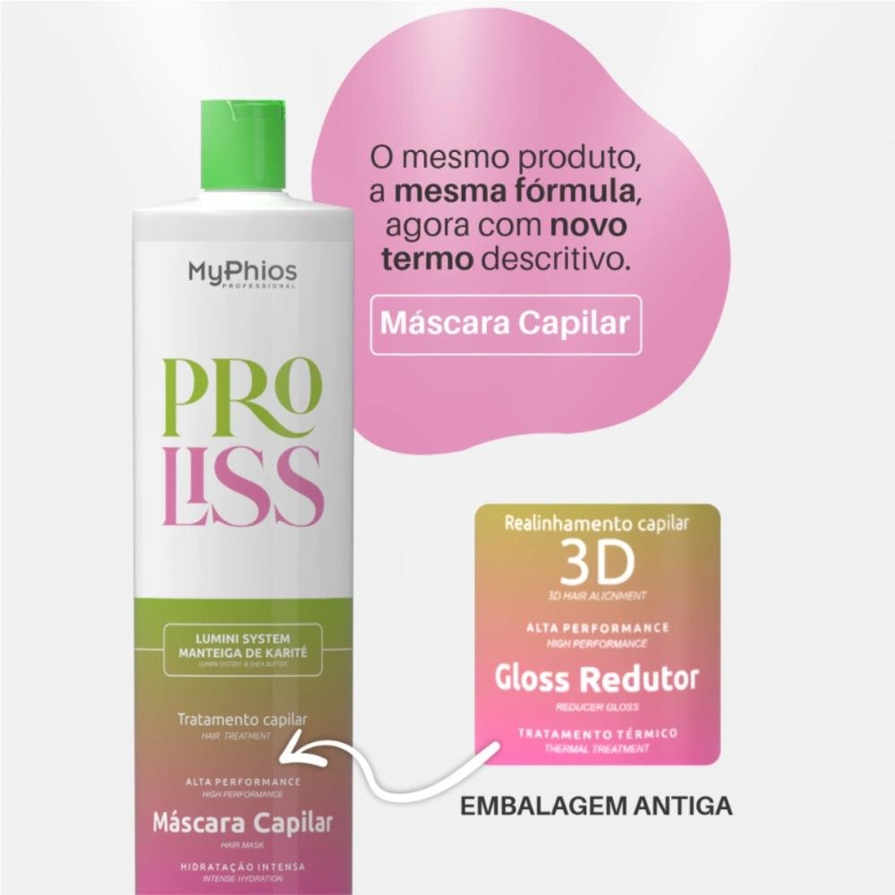 Máscara MyPhios ProLiss 1 Litro 1L 5