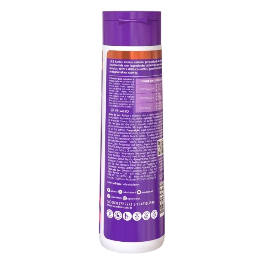 Salon Line S.O.S Cachos Super Óleos Kit 2 Shampoo 300ml ÚNICO 2