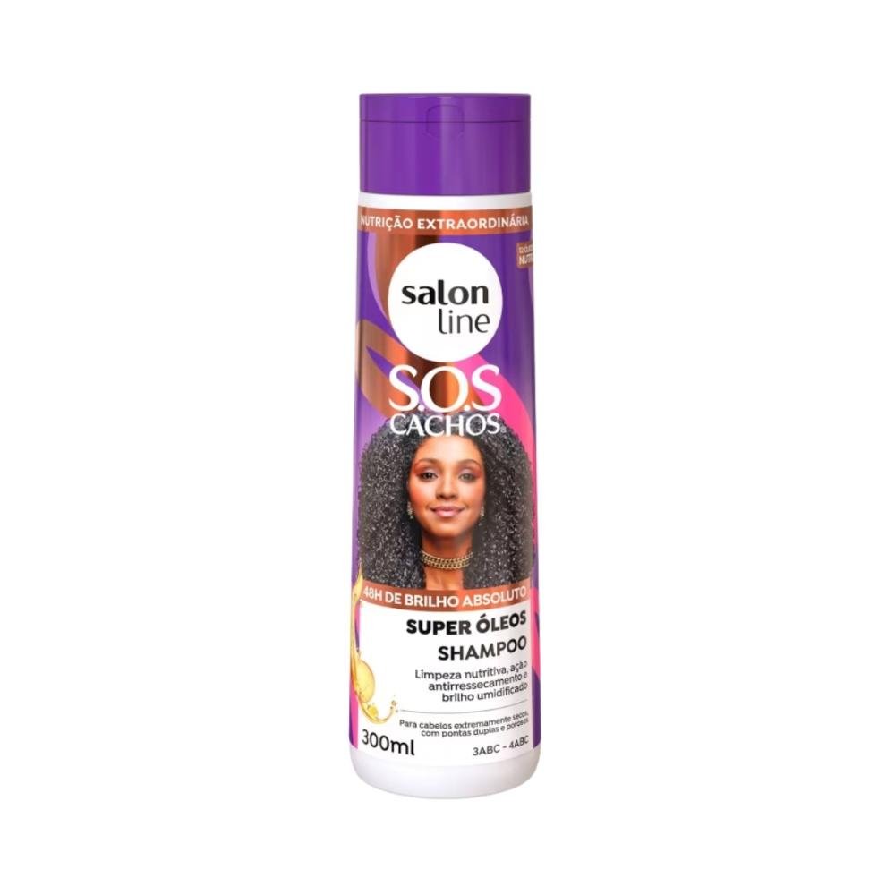 Salon Line S.O.S Cachos Super Óleos Kit 2 Shampoo 300ml ÚNICO 8