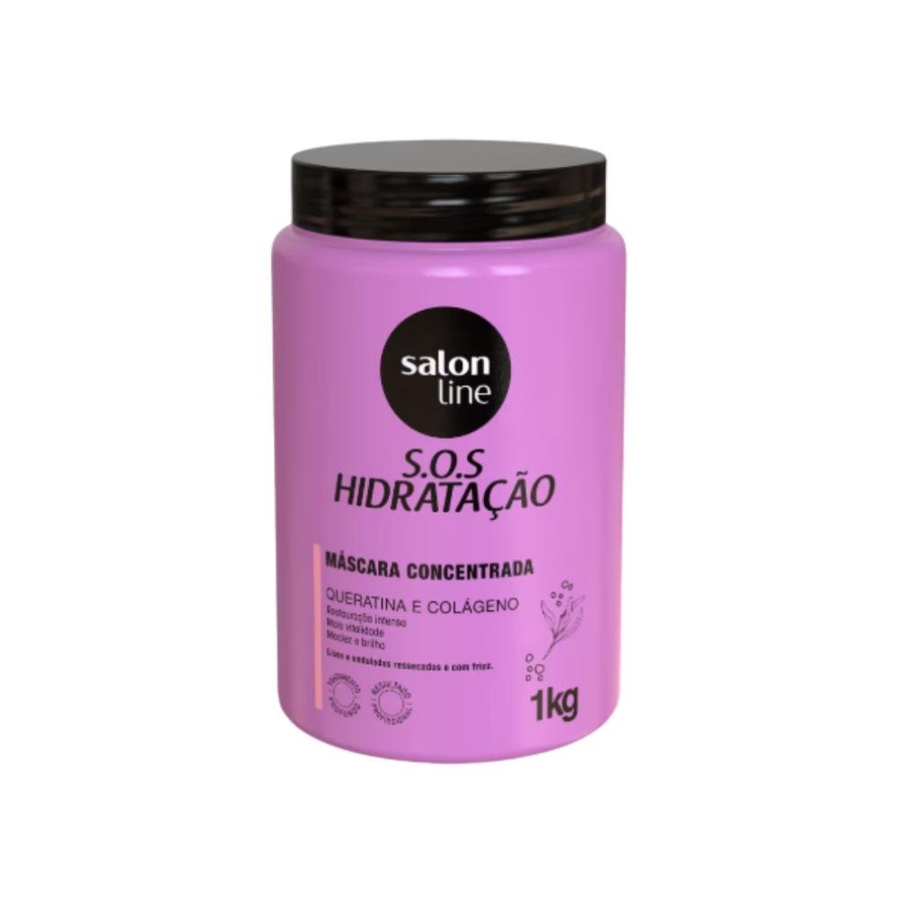 Máscara Salon Line S.O.S Máscara de Hidratação Queratina e Colágeno 1 Kg