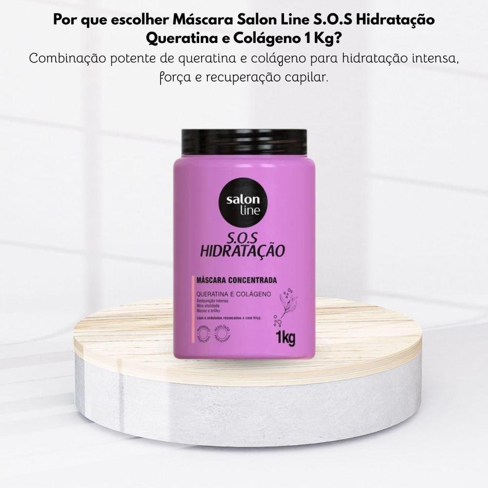 Máscara Salon Line S.O.S Máscara de Hidratação Queratina e Colágeno 1 Kg 1kg 5