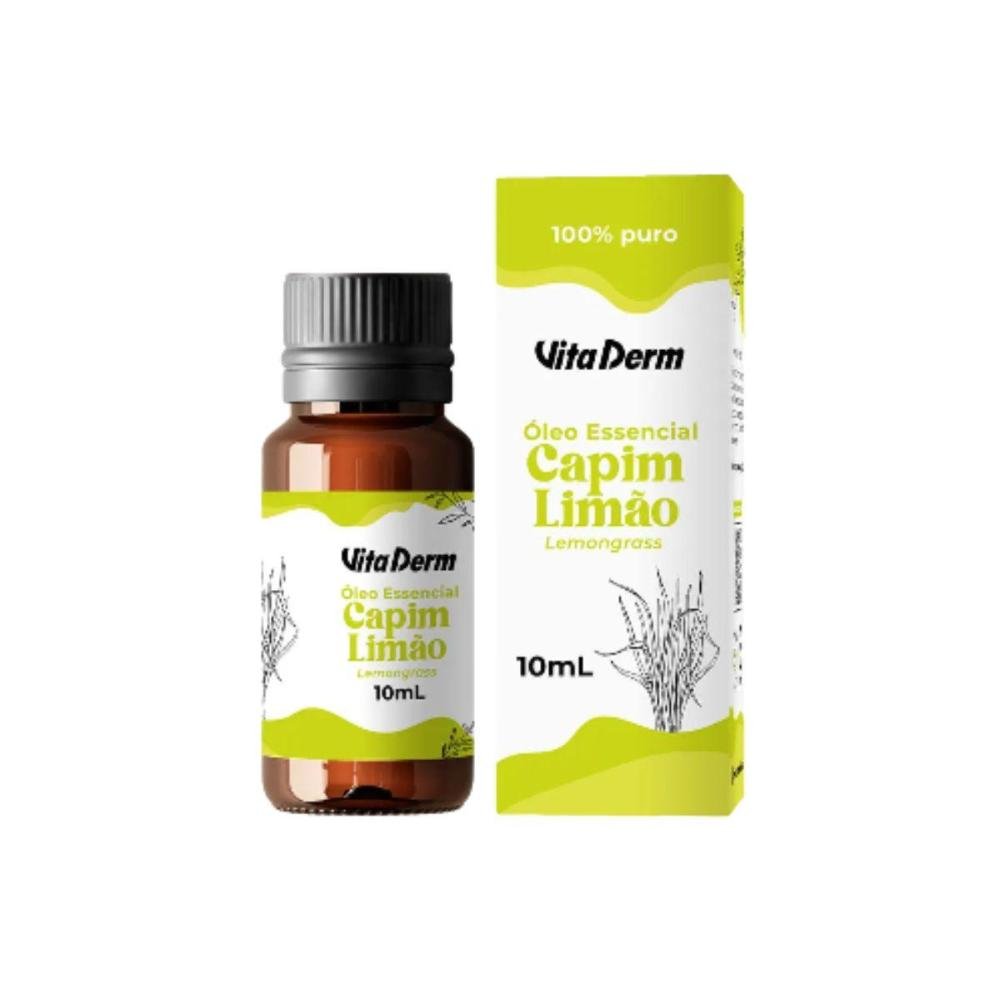 Vita Derm Capim Limão 100% Puro Óleo Essencial 10ml 10ml 4